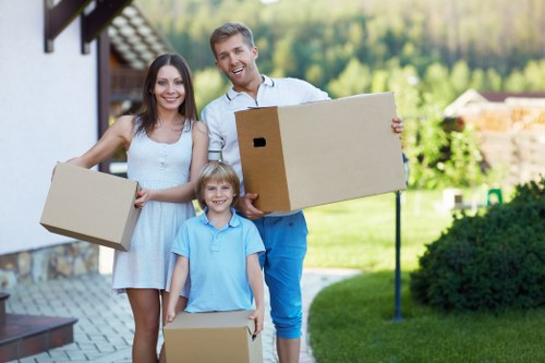 Packed household items ready for a local van move