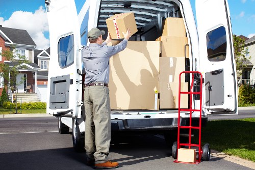 Commercial relocation items prepared for transport