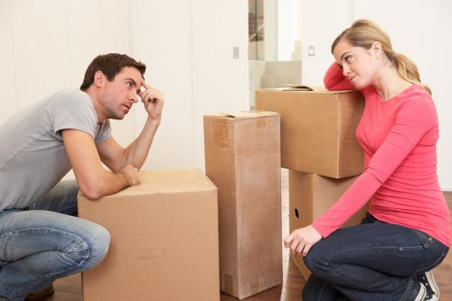 Careful furniture loading during a Welling house move